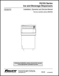 Vision VU155 Series Ice and Beverage Dispensers above serial number B50000