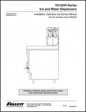Vision VU155N Series Ice and Water Dispensers, units above service number B50000