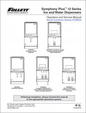 Symphony Plus 12 Series Ice and Water Dispensers, serial number below K39864
