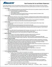 Best Practices for Ice and Water Dispensers
