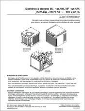 Maestro Plus MC_425A/W, MF_425A/W, _P425A/W Ice Machines - 230 V, 50 Hz ; 220 V, 60 Hz (French)