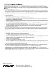 Ice and Water Dispenser Warranty - USA and Canada