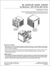 Maestro Plus MC_425A/W, MF_425A/W, _P425A/W Ice Machines - 230 V, 50 Hz ; 220 V, 60 Hz