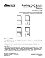 Symphony Plus 12 Series Ice and Water Dispensers C/E12CI425A Installation Guide