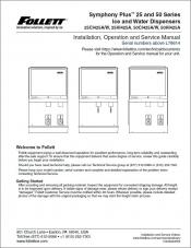 Symphony Plus 25 and 50 Series Ice and Water Dispensers 25CI425A/W, 25HI425A, 50CI425A/W, 50HI425A serial number above L78614