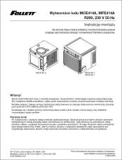 Maestro Plus E414 Series R290 230V 50 Hz Ice Machines Installation (Polish)