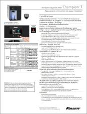 Champion 7 countertop ice and water dispenser (French)