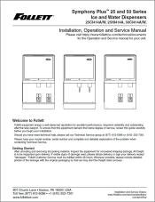 Symphony Plus™ 25 and 50 Series Ice and Water Dispensers 25CI414A/W, 25HI414A, 50CI414A/W