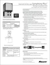 Symphony Plus 25HI414 Wall Mount Ice and Water Dispenser (Spanish)